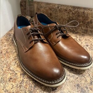Men's Brown Leather Derby Shoes size 9 brand new